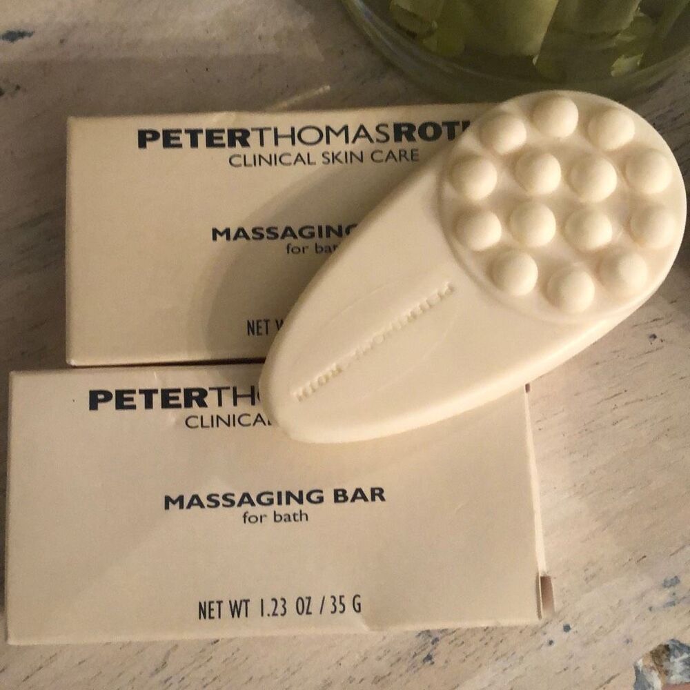 2 pc Peter Thomas Roth, massaging soap bar, travel, size bath, bar soap